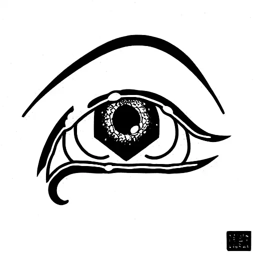 space eye japan tattoo design idea