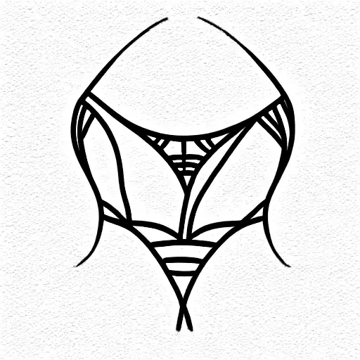 bikini line feminine  tattoo design idea