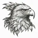 eagle head tattoo design idea