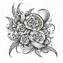 Wind blowing tattoo design idea