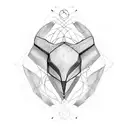 omega symbol tattoo design idea