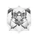 omega symbol tattoo design idea