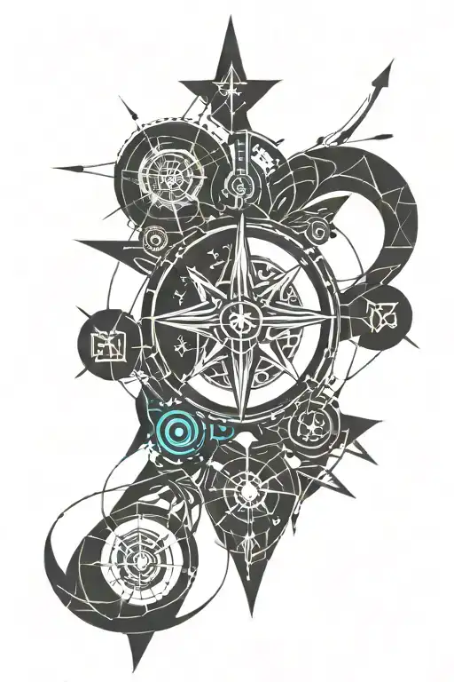 compass cross tattoo tattoo design idea