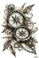 compass cross tattoo tattoo design idea