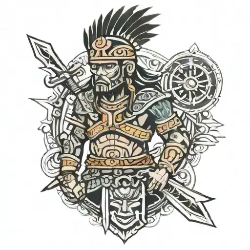 inca warrior tattoo design idea