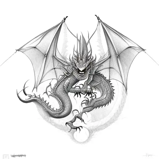 red dragon tattoo design idea