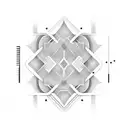 A sales graph transforming into soundwaves tattoo design idea