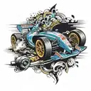 guido formula 1 car tattoo design idea
