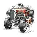 guido formula 1 car tattoo design idea