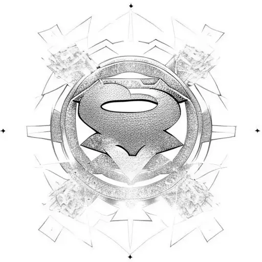 cracked and shattered crystals being dispersed from the superman symbol tattoo design idea