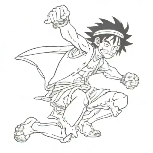 gear 5 luffy one piece tattoo design idea