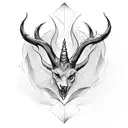 Maleficent horns with the text wrapped around saying “When her halo broke, the two halves become horns and she was bless tattoo design idea