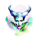 maleficent tattoo design idea