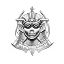God Osiris tattoo design idea