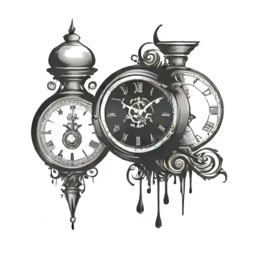 forex trading candlesticks with tear clock face   tattoo design idea