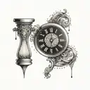 forex trading candlesticks with tear clock face   tattoo design idea