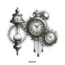 forex trading candlesticks with tear clock face   tattoo design idea