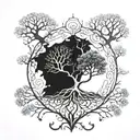 world tree tattoo design idea