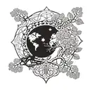 world tree tattoo design idea