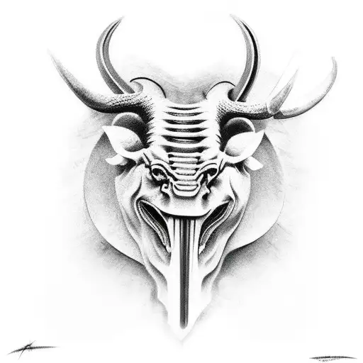 Taurus angry tattoo design idea
