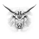 Taurus angry tattoo design idea
