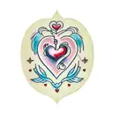 Heart with Grandma name  tattoo design idea