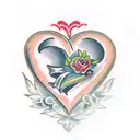 Heart with Grandma name  tattoo design idea
