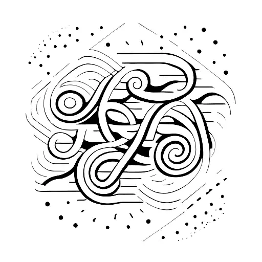 the words "by chance" in cursive tattoo design idea