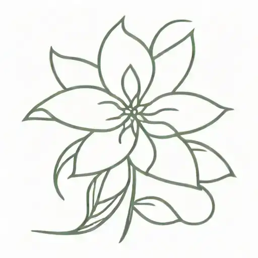 flower with "jack" and "evelyn" woven in it tattoo design idea