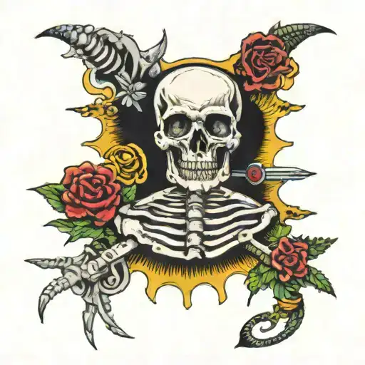 On back of neck, looks like an injury where you can see the spine and other internals  tattoo design idea