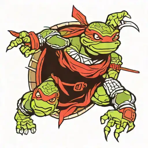 teenage mutant ninja turtles tattoo design idea