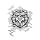 suminagashi tattoo design idea