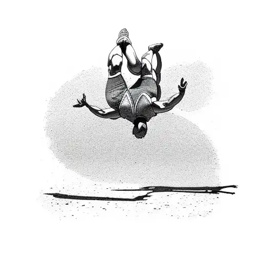 gymnast doing a handstand tattoo design idea
