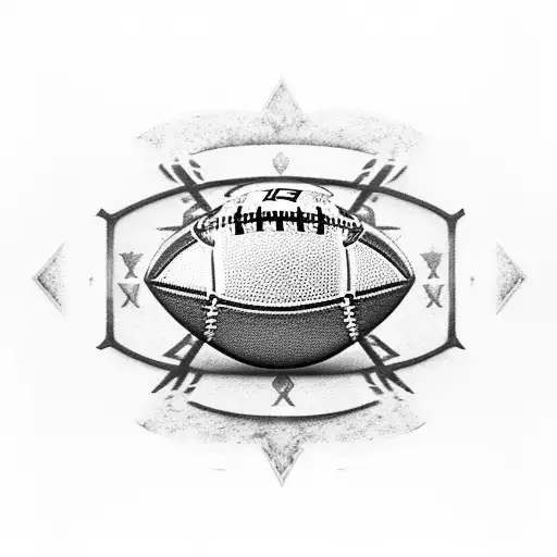 A demonic football field with eerie shadows and the Philadelphia Eagles logo tattoo design idea