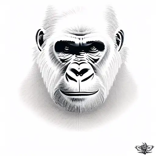 gangster gorilla  tattoo design idea