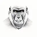 gangster gorilla  tattoo design idea