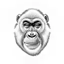 gangster gorilla  tattoo design idea