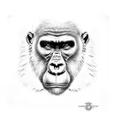 gangster gorilla  tattoo design idea