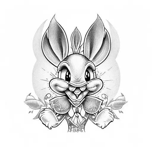Maffa boss Bugs bunny tattoo design idea