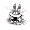 Scary Bugs bunny tattoo design idea