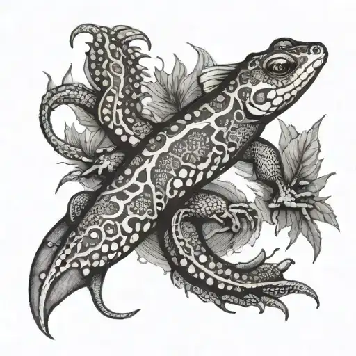 salamander tattoo design idea