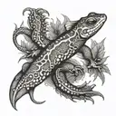 salamander tattoo design idea
