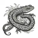 salamander tattoo design idea