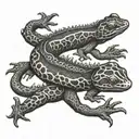 salamander tattoo design idea