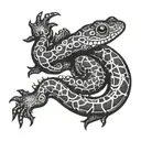 salamander tattoo design idea