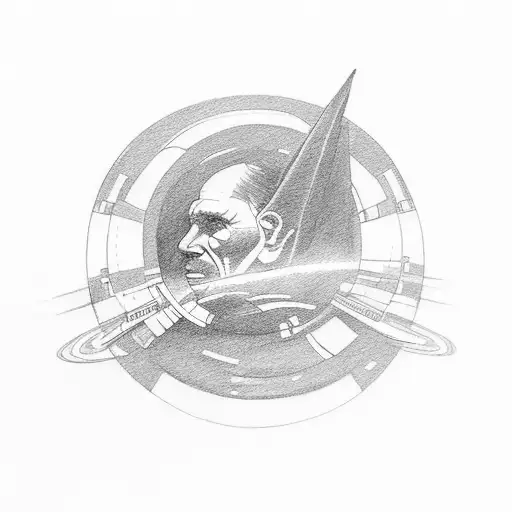 I want a tattoo design based on the scene in interstellar where the Dad who is an astronaut (and in space) pushes a book tattoo design idea