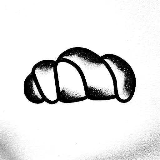 croissant tattoo design idea