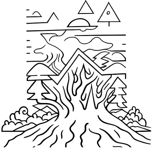 Tree, forest dark maybe some symbols hot shit tattoo design idea