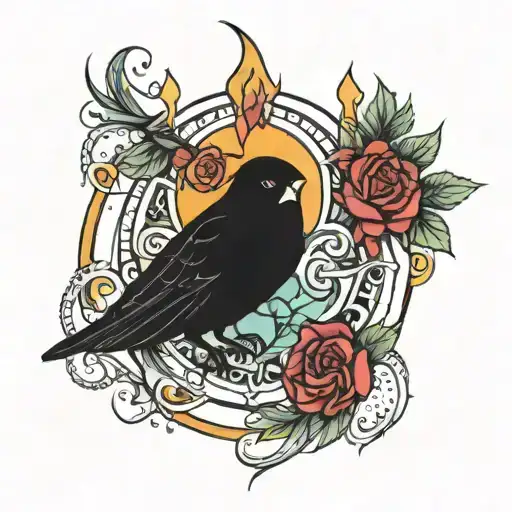 new age goth tattoo design idea