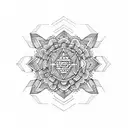 mandala geometric aztec tattoo design idea